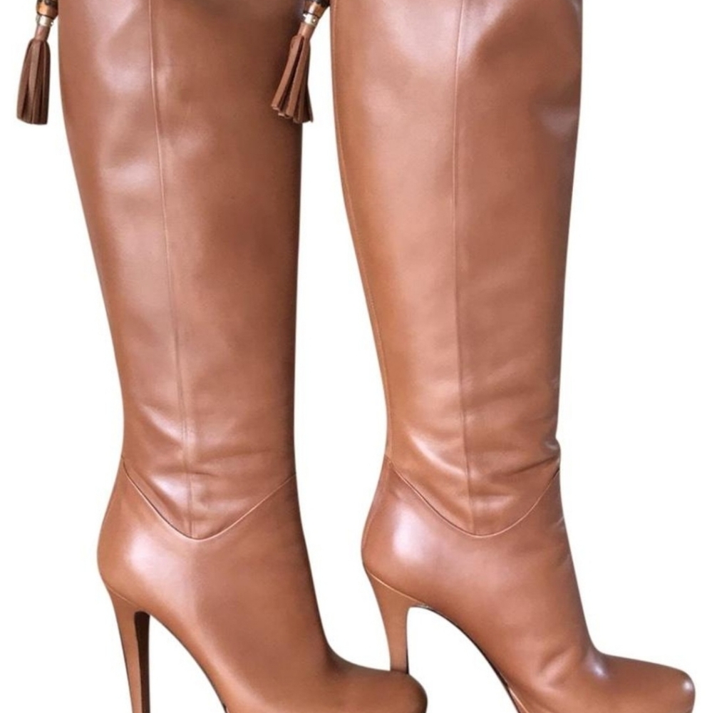 Gucci Brown/Cognac Nappa Charlotte Boots